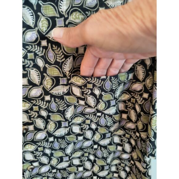 Tori Richard Hawaiian Button Down Shirt Men's Size M Black Tropical Short Sleeve - Picture 4 of 14